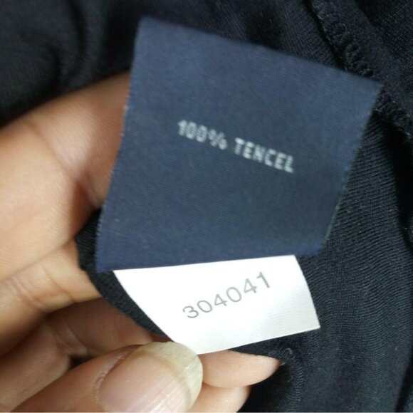 Witchery Dress Womens 10 Black Sleeveless Midi Tencel Drop Waist From Australia - Picture 8 of 11